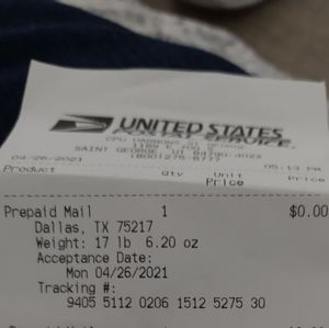 proof of delivery